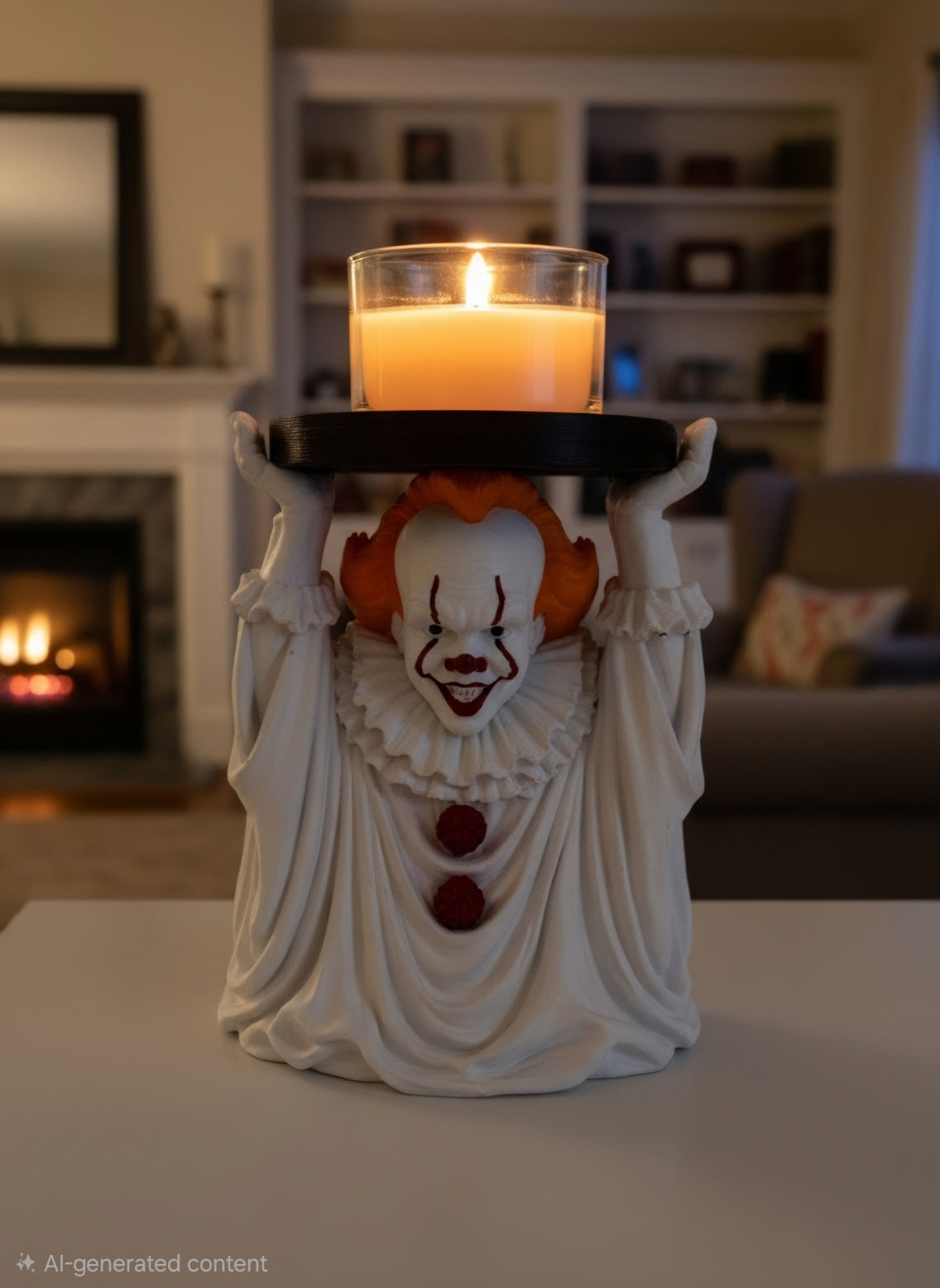 Creepy Clown Candle Holder