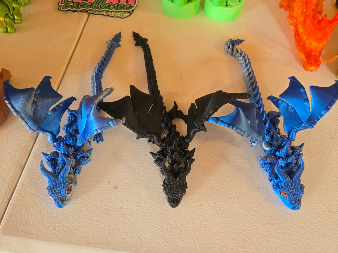 3D Printed Articulated Winged Dragon