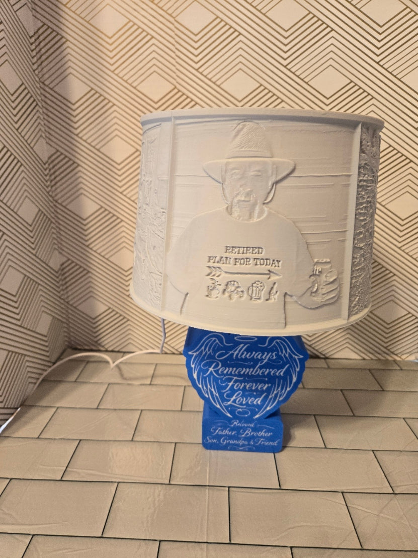 Custom personalized Memorial Photo Lamp