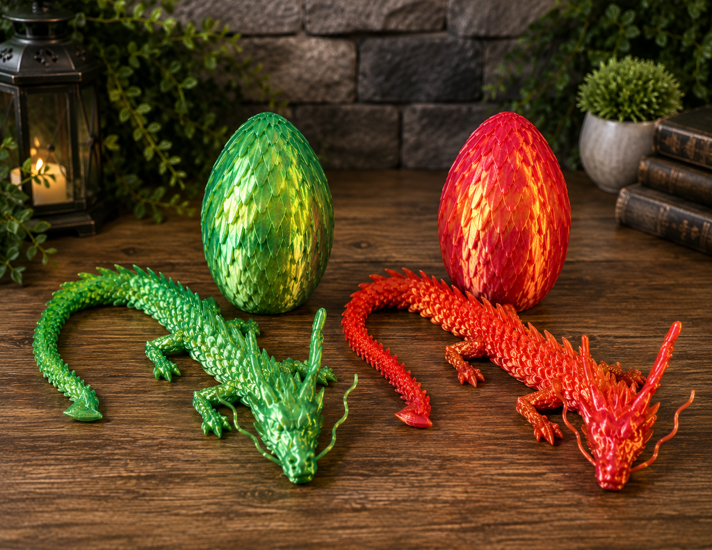 3D Dragon with Egg