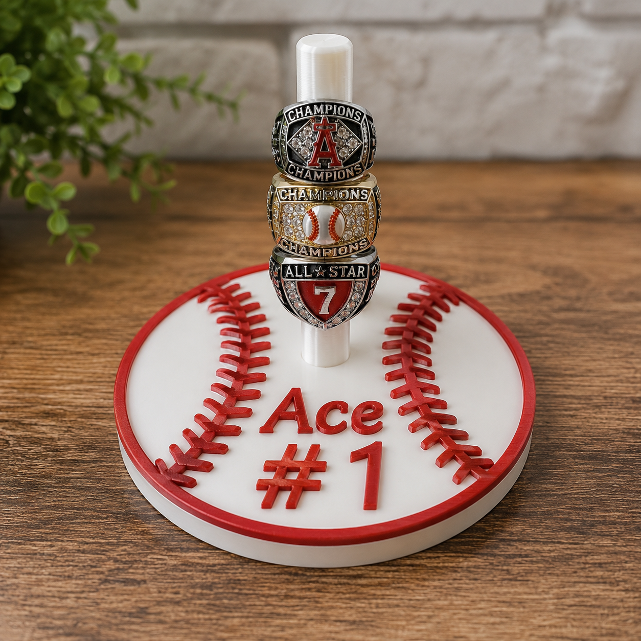 Personalized Baseball Ring Holder – 3D Printed