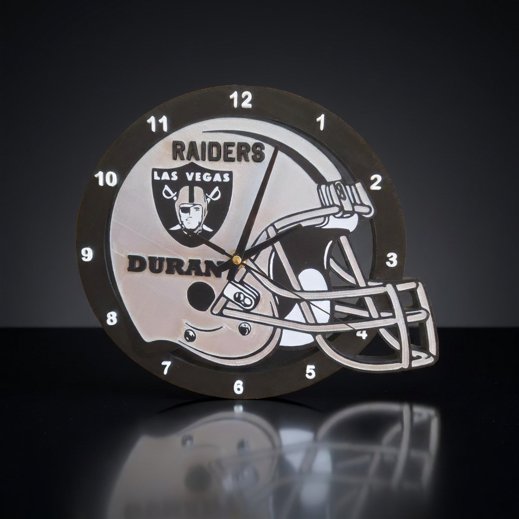 🏈 Personalized Las Vegas Raiders Helmet Wall Clock